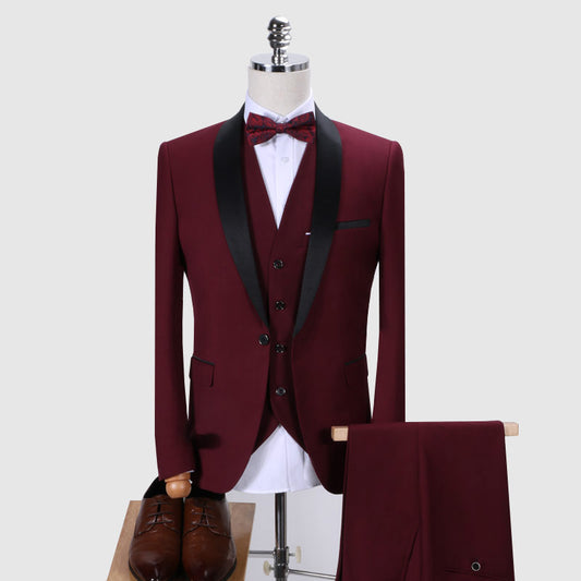Men 3Pcs Formal Casual Slim High Quality Stylish Suit
